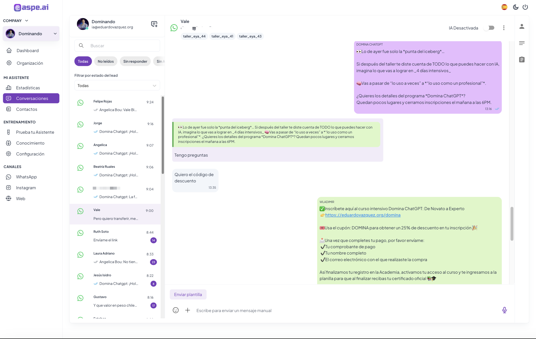 Agentes inteligentes que califican y venden